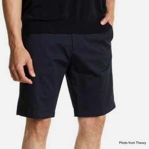 Theory Men’s Beck PP Solid Flat Front Short - Navy